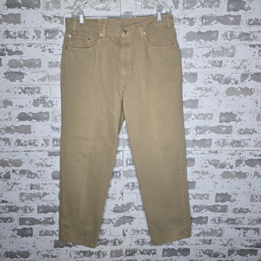 Levis 550 Jeans Mens 36x30 Relaxed Fit Tapered Leg Beige VTG Y2K Made In USA